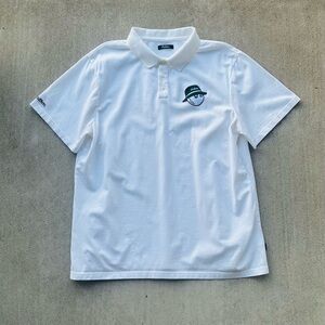 Malbon Golf Polo Men Size XL White Knit Bucket Men